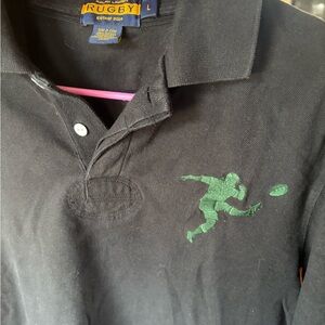 VTG Rugby Ralph Lauren black long sleeve polo 
Great Used condition